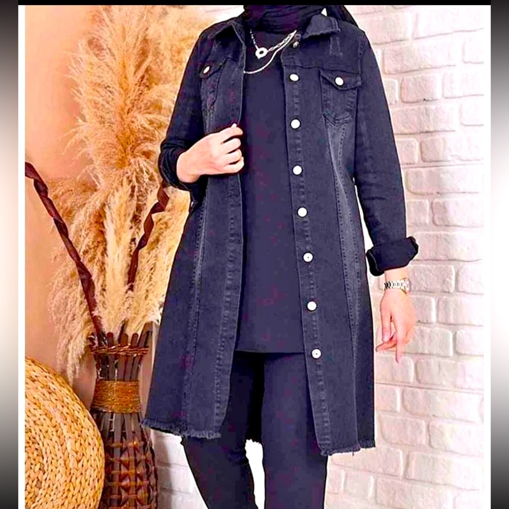 Balck Denim Coat